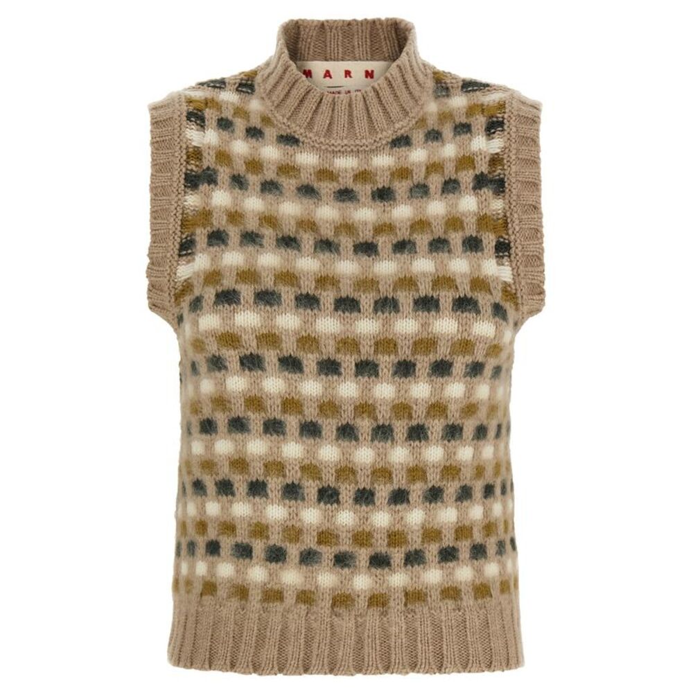 Marni Women Shetland Acquard Knit Vest